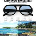 YDAOWKN Retro Square Aviator Sunglasses for Women Men Trendy Flat Top Sun Glasses UV Protection Vintage Shades