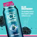 Sparkling Ice Caffeine, Blue Raspberry Sparkling Water with Caffeine, Zero Sugar, with Antioxidants and Vitamins,16 fl oz Can (EXP 02/14/27)