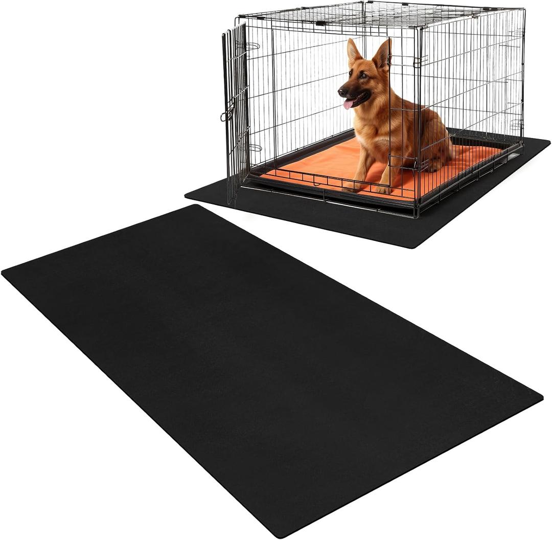 Drydiet PVC Pet Crate Floor Protection Mat 32" x 50" XXL Washable Floor Covering Reusable Waterproof Non Slip Rug Whelping Pad for Pet