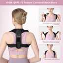 Alsoay Posture Corrector for Women and Men, Adjustable Upper Back Brace for Clavicle Support, Back Straightener Providing Pain Relief from Neck, Back, and Shoulder