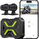 Motorcycle Dash Cam, 1080p + 1080p Front and Rear Dash Cam for Motorcycle, Wide Angle, Night Vision, App Connect, Ip67 Waterproof, Loop Recording, Max Support 128 GB