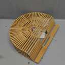 Miuco Womens Bamboo Handbag Handmade Large Tote Bag Straw Beach Bags Beach Purse Size (Small)