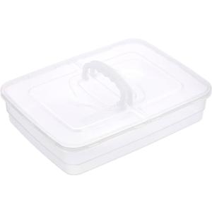 Pizza Dough Proofing Box, 14 x 10.3Inch Large Capacity Container, Fits 4-6 Dough Balls, Household Tray With Carry Handle