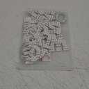 Rhinestone Self-Adhesive Letter Clothing Patches: Kingsow 48pcs Silver Rhinestone Bling Letter Patch Stickers for DIY Crafts - Glitter Crystal Alphabet Patches Stick on Jackets, Hats, Bags