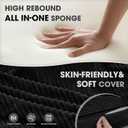 Folding Sofa Bed with Pillow, Memory Foam Fold Out Chair Bed, Convertible Sleeper Chair with Washable Cover, Futon Floor Couch for Living Room/Dorm/Guest Use/Home Office/Apartment, Black