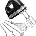 KitchenAid 9-Speed Digital Hand Mixer with Turbo Beater II Accessories and Pro Whisk - Onyx Black