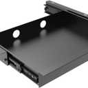 Under Desk Mounted Sliding Pull-out Drawer W 19.2" x D 13.4" Office Desk Storage Organizer for Sit Stand Workstation, Metal, Black (Large)