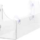 PRETYZOOM Suction Cup Refrigerator Rack Organizer Acrylic Wall Mounted Storage Shelf for Drinks Convenient Beverage Holder for Store Fridges and Home Use