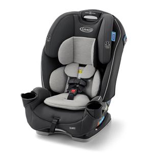 Graco Slimfit 3-in-1 Convertible Car Seat, Slim Car Seat with Space-Saving Design, Highback Booster Seat with 10-Position Headrest, Rear Facing and Forward Facing Carseat, Darcie, Manufacturing Date: 2025/07/21