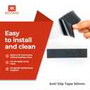 KESTKAS Anti Slip Tape 2Inch x 32ft - Safety Tape - Non Slip Tape - Anti-Slip Adhesive Tape - Anti Slip Strips for Decking - Anti Slip Stair Treads - Indoor | Outdoor