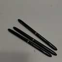 Dual Tip Travel Watercolor Brushes, Fuumuui 3pcs Synthetic Squirrel Hair Set of 6 Versatile Tips with Leather Pouch Perfect for Watercolor Gouache Ink Painting (Black)