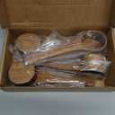 4PCS Wooden Scoops Acacia Wood Scoop For Jars Small Scoop For Coffee Measuring Spoons Wooden Scoops For Containers Daily Powder Salt Bath Soap Scooper(30ml) (2 Tbsp 4pcs)