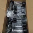 50 Pcs Plastic Spice Jars with Shaker Lids Seasoning Shaker Jars 3.3 Oz/ 100ml Spice Containers Plastic Spices Bottles for Storing Spices Powders(Black Lid)