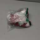 Red Christmas Tree Skirt 24 Inches Small Faux Fur Tree Skirts with White Snowflakes for Xmas Party Decorations