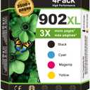 3 x 902XL Ink Cartridge Combo Pack for HP 6958 6970 Printer Compatible for HP 902 HP902 XL HP902XL to OfficeJet 6978 6968 6960 6975 6956 6961 6963 6964 6962 6950 6954 6951 Black Cyan Magenta Yellow