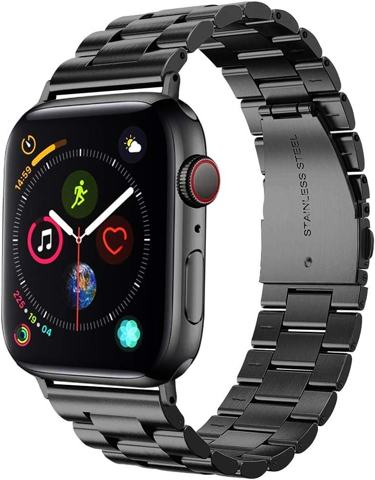 SUPOIX Compatible with Apple Watch Bands 46mm/44mm/45mm/49mm/42mm/41mm/40mm/38mm,Stainless Steel Metal Band for iwatch 11/10/9/8/7/6/5/4/SE/3/2/1/Ultra 3 2 1 for Men & Women (Space Black) SUPOIX Compatible with Apple Watch Bands 46mm/44mm/45mm/49mm/42mm/41mm/40mm/38mm,Stainless Steel Metal Band for iwatch 11/10/9/8/7/6/5/4/SE/3/2/1/Ultra 3 2 1 for Men & Women (Space Black)