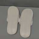 shevalues Open Toe Slippers for Women Memory Foam Slip On House Slippers, White 290, 11-12 Women/ 9.5-10.5 Men