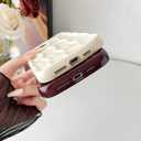 Caseative for iPhone 16 Pro Case,Water Ripple Pattern Curly Wave Frame Soft Phone Case (Wine Red)
