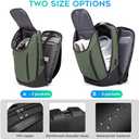 BANGE Business Smart Backpack Waterproof fit 15.6 Inch Laptop Backpack with USB Charging Port,Travel Durable Backpack, Green