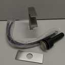 Midanya Bathroom Faucets 1 Hole, Single Handle Stainless Steel Bathroom Sink Faucet, Modern Vanity Faucets with Deck Plate,Water Supply Hoses and Pop Up Drain,Brushed Nickel