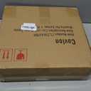 Drink Table, Carved Table Top, Martini Table, Small Side Table, Weighted Base Pedestal Table for Living Room, Bedroom, Bathroom, Brown