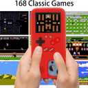 Gameboy Case for iPhone 16 Plus Only,Handheld Retro 168 Classic Games,Color Video Display Game Case for iPhone,Anti-Scratch Shockproof Phone Cover for iPhone Red
