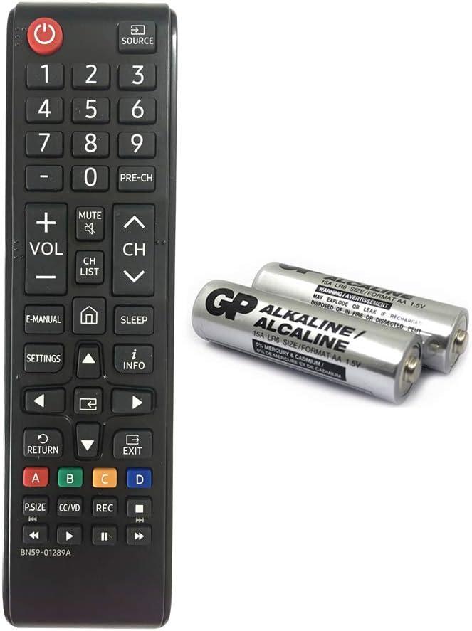 BN59-01289A Replacement for Samsung TV Remote Control (Non Universal) for UN55MU6290F UN40MU6290 UN55MU6490 UN55MU6071F UN65MU6070F UN40NU7100 UN43MU6290 UN55MU6290 with GP Alkaline 2pcs Batteries
