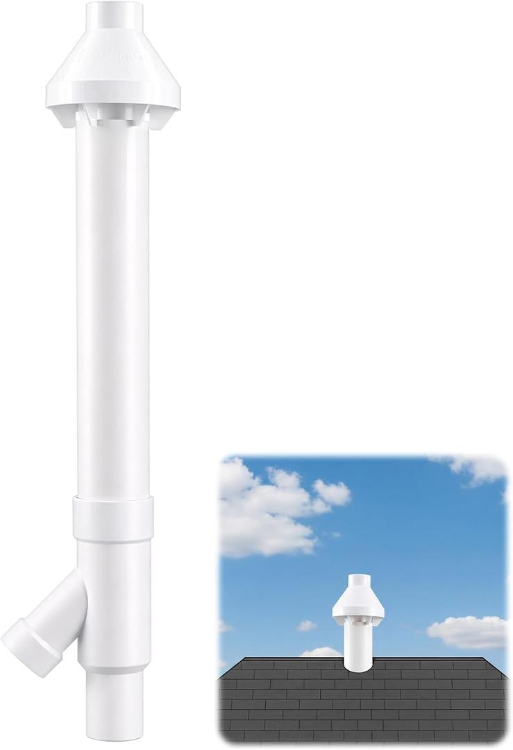 Pangda 2 Inch Concentric Vent Kit for Tankless Gas Water Heater & High Efficiency Furnaces, White, 7.75"x34.75"x6.75" Installation Kit