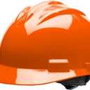 Bullard 3-Rib S61 Cap Style Safety Hard Hat with 4-Point Ratchet Suspension and Cotton Brow Pad (Orange)