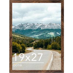 19x27 Picture Frame Deep Brown for Wall Hanging, Wood 19 x 27 Frame Poster Photo Frame for Wall Horizontally or Vertically, Deep Brown, 1 Pack