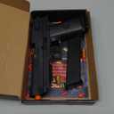 Automatic Shell Ejecting Toy Gun with 100 Soft Bullets,24 Shells & 2 Magazines,Realistic Toy Gun Pistol,Christmas Birthday Gifts for Kids Adults Boys Age 8+(Khaki)