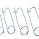 1Set Brooch Shape Steel Cotter Safety Pins Spring Pin Quick Lock Brooch Locking Fastener for Farm Lawn Garden Hitch -8Sizes (4PCS/Set, Size:5*110*41mm/0.20*4.33*1.69inch)