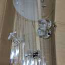 2 Set 5 Arms 34.6'' Acrylic Candelabra Centerpieces for Wedding Table Decorations,Clear 5 Arms Candlesticks Holder with Acrylic Shade for Valentine's Day Dinner Party Fireplace Gift Fit LED Candle