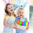 Jumbo 4" Easter Eggs Filled with Wind-up Toys , 8 Pack Colorful Easter Egg Wind Up Jumping Bunnies and Chicks Hunt Filling Treats Easter Basket Stuffers Easter Party Favors for Kids Boys Girls