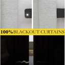 NICETOWN Grey Noise and Lights Block Out Curtains, 2 Panels, 34-inch W by 70-inch L, Thermal Insulated 100% Blackout 2-Layer Lined Drapes, Noise Cancellation Window Draperies for Dining Room