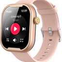 AGPTEK MP3 Player with Bluetooth, Watch MP3 Player with Watch Band for Running, Climbing, Hiking, Cycling, Jogging, Yoga, Pink