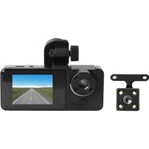 aqxreight 3 Channel Cam Front Inside Rear 1080P Night Parking Monitoring Driving Recorder for Cars