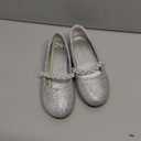 DREAM PAIRS Girls Mary Jane Dress Shoes Ballerina Flats for Wedding, Party (Toddler/Little Kid/Big Kid) (Silver/Glitter), 10