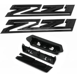 (Set of 3) 2019-2026 OEM 2pack Side Decals Emblems + Grille Z71 Badges Compatible with Silverado Genuine Parts 84632695 84384428 (All Black)