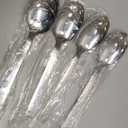 4 Pack Stainless Steel Serving Spoons, 12 Inch Large Buffet Serving Utensils, Heavy Duty 18/8 Metal Spoons with Textured Handle, Dishwasher Safe for Catering, Party, Kitchen