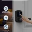 HIDALIFE Keyless Entry Door Lock, Keypad Door-Lock with Handle, Touchscreen, Auto-Locking, Anti-peep Password, Easy to Install for Front Door, Home, Office, Matte Black 2 Pack