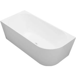 A&E Bath and Shower Oxnard Left 59'' Left Corner Freestanding Bathtub, White