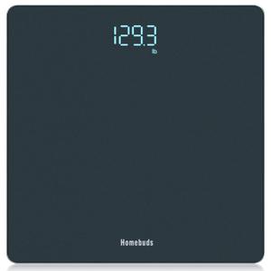 Homebuds Digital Bathroom Scale for Body Weight, Weighing Professional Since 2001, Crystal Clear LED and Step-on, Batteries Included, 400lb/180kg, Blue (Blue Bathroom Scale)