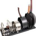 Stainless Steel Adjustable Dividers Pot and Pan Organizer Rack, Expandable 12'-23.2' Wide, White, 7 Shelves, Kitchen Cabinet Organizer