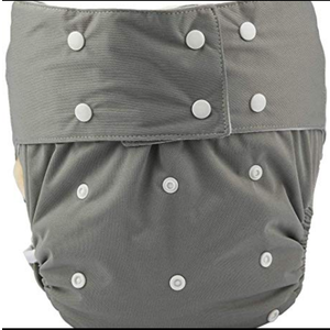 Adult Cloth Diaper Cover Nappy Reusable Washable Adjustable for Disability Incontinence Person (Grey)