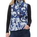Jones New York womens Quilted Printed Patch Pocket Vest Size 1X