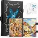 32 Pockets 28.9" *21.1" Puzzle Storage Book for 1000 Piece Jigsaws Dustproof Puzzle Book Holder with HD Film Portable Puzzle Binder for Finished Puzzles Ideal for Adult Kid Puzzle Enthusiasts