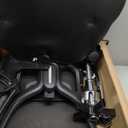 Ergonomic Office Chair Adjustable PU Leather Computer Chair with Lumbar Support,Flip-Up Arms, Breathable Mesh Back, Swivel Rolling Executive Desk Chair for Home Office, Black