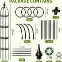 1 Pcs 6.7FT Garden Obelisk Trellis for Climbing Plants Outdoor, Rustproof Metal Plant Flower Trellises,Garden Obelisk Trellis for Indoor Outdoor Flowers Vegetable Fruits Vines Support