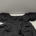 SCOMCHIC Plus Size Sweetheart Neckline Maxi Dress Formal Wedding Guest Short Puff Sleeve Cocktail Smocked A-Line Dresses Black XL